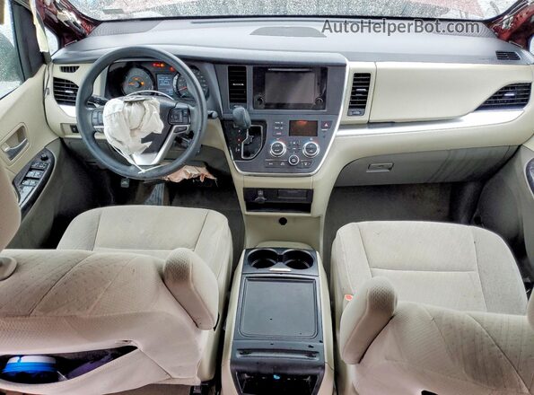 5TDKK3DC4GS716934 2016 TOYOTA SIENNA Бордовый Вид панели приборов