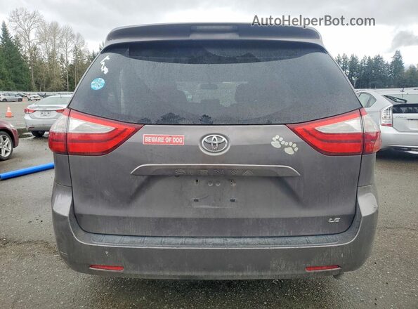 5TDKK3DC9GS746480 2016 TOYOTA SIENNA Gray Widok z tyłu