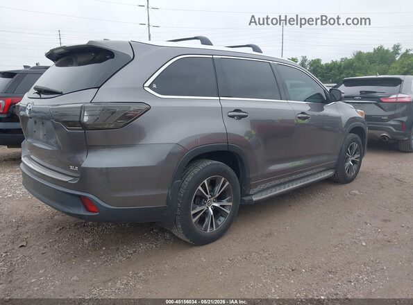 5TDKKRFH0GS178082 2016 TOYOTA HIGHLANDER Gray Задня права чверть
