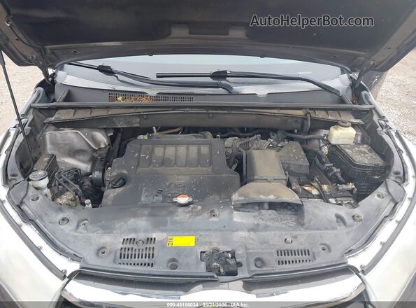 5TDKKRFH0GS178082 2016 TOYOTA HIGHLANDER Gray Вид ззаду