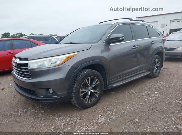 5TDKKRFH0GS178082 2016 TOYOTA HIGHLANDER Gray Передня ліва чверть