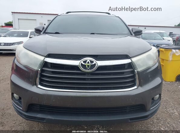 5TDKKRFH0GS178082 2016 TOYOTA HIGHLANDER Gray Вид щитка приладів