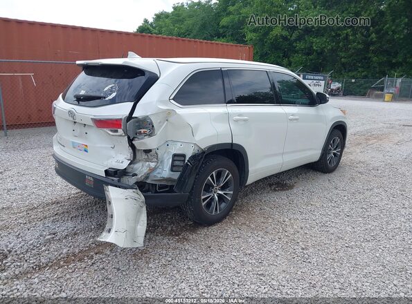 5TDKKRFH2GS155435 2016 TOYOTA HIGHLANDER White Задня права чверть