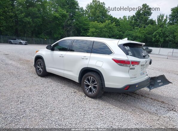 5TDKKRFH2GS155435 2016 TOYOTA HIGHLANDER White Задня ліва чверть