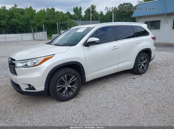 5TDKKRFH2GS155435 2016 TOYOTA HIGHLANDER White Передня ліва чверть