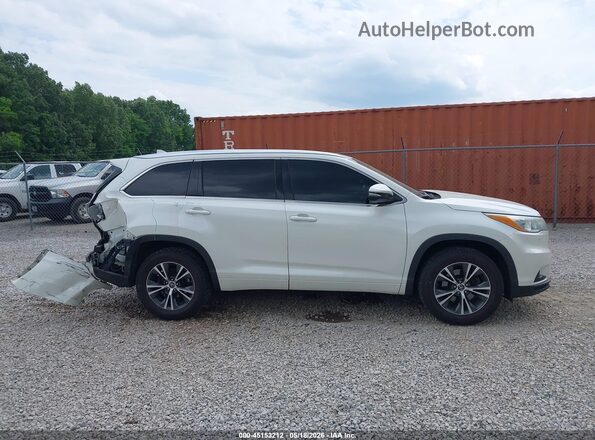 5TDKKRFH2GS155435 2016 TOYOTA HIGHLANDER White Вид задньої частини салону