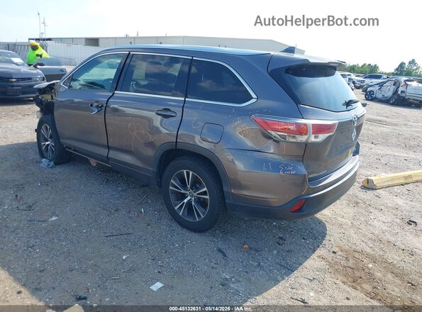 5TDKKRFH6GS155759 2016 TOYOTA HIGHLANDER Gray Задня ліва чверть