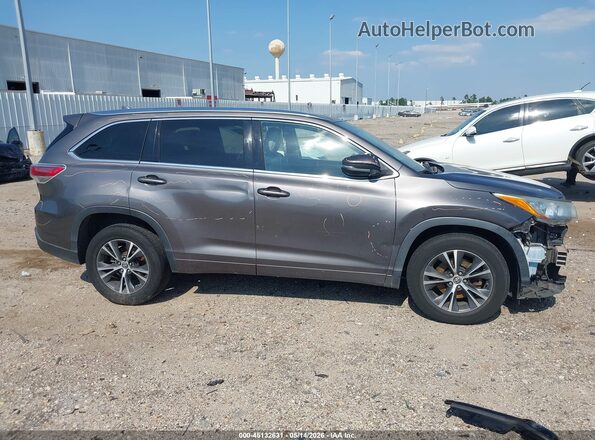 5TDKKRFH6GS155759 2016 TOYOTA HIGHLANDER Gray Вид задньої частини салону