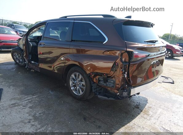 5TDKRKEC0NS136341 2022 TOYOTA SIENNA Brown Հետևի ձախ
