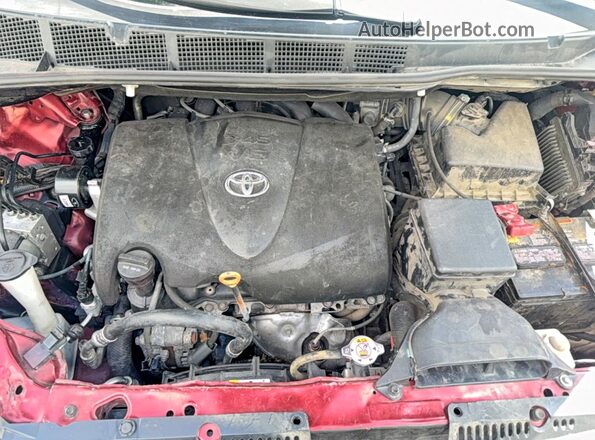 5TDKZ3DC1LS043252 2020 TOYOTA SIENNA Burgundy Вид салону спереду