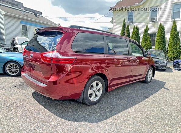 5TDKZ3DC1LS043252 2020 TOYOTA SIENNA Burgundy Передня права чверть