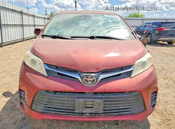 5TDKZ3DC2JS901700 2018 TOYOTA SIENNA Maroon Вид спереду
