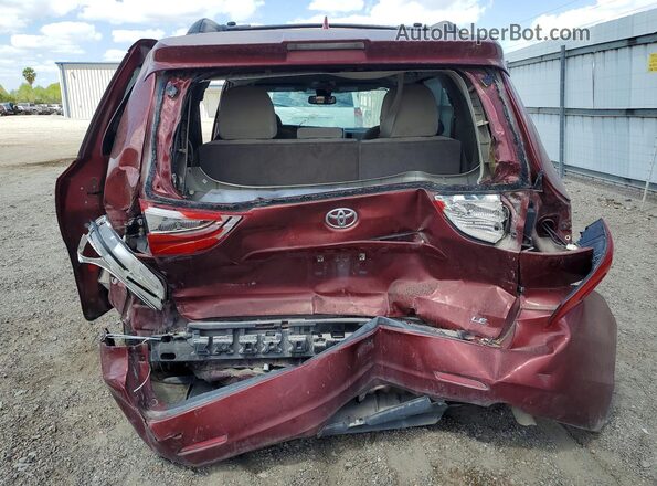 5TDKZ3DC2JS901700 2018 TOYOTA SIENNA Maroon Вид ззаду