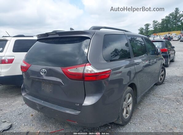 5TDKZ3DC2KS016740 2019 TOYOTA SIENNA Gray უკანა მარჯვენა