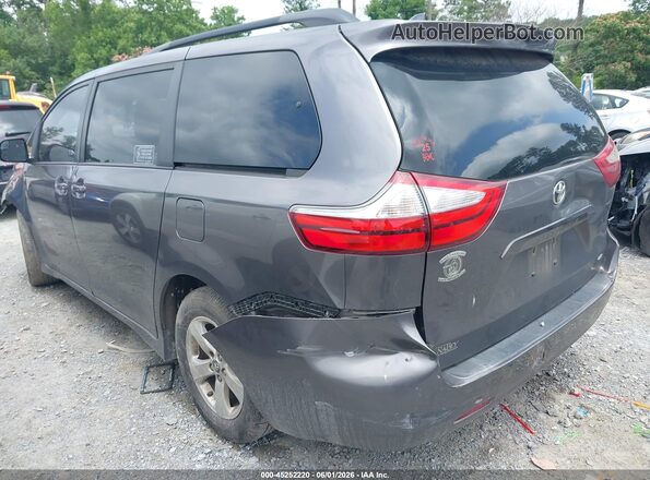 5TDKZ3DC2KS016740 2019 TOYOTA SIENNA Gray უკანა მარცხენა