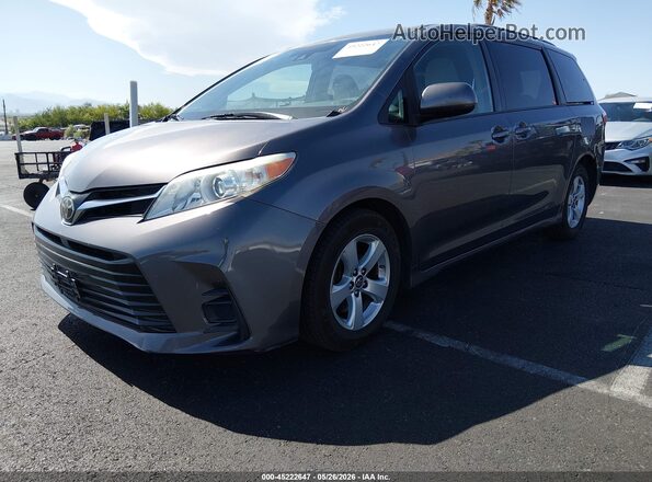 5TDKZ3DC4KS996570 2019 TOYOTA SIENNA Серый Передняя левая четверть