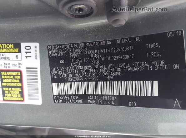 5TDKZ3DC5LS025966 2020 TOYOTA LE Green 