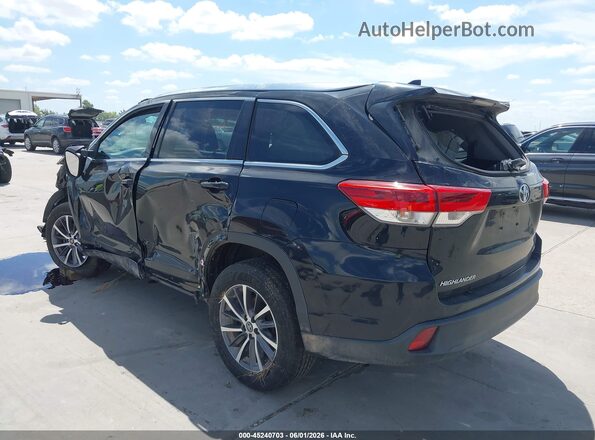 5TDKZRFH0JS535425 2018 TOYOTA HIGHLANDER Black Задня ліва чверть