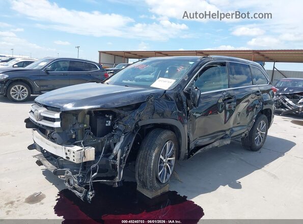 5TDKZRFH0JS535425 2018 TOYOTA HIGHLANDER Black Передня ліва чверть