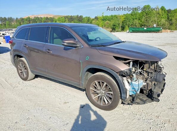 5TDKZRFH2KS313552 2019 TOYOTA HIGHLANDER Gray Delantero derecho