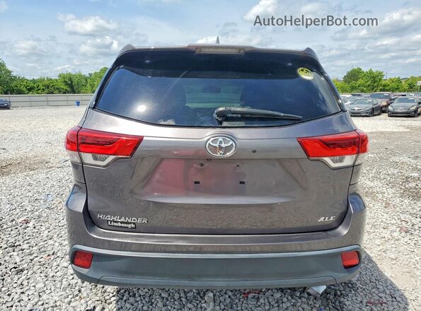 5TDKZRFH3KS312233 2019 TOYOTA HIGHLANDER Gray 