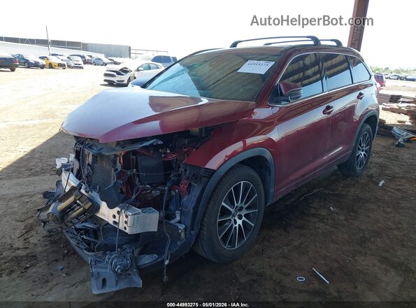 5TDKZRFH8HS508824 2017 TOYOTA HIGHLANDER Red 