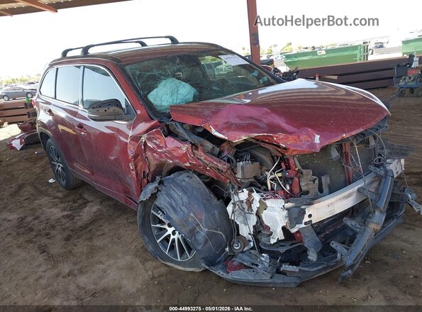 5TDKZRFH8HS508824 2017 TOYOTA HIGHLANDER Red 