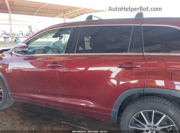 5TDKZRFH8HS508824 2017 TOYOTA HIGHLANDER Red 