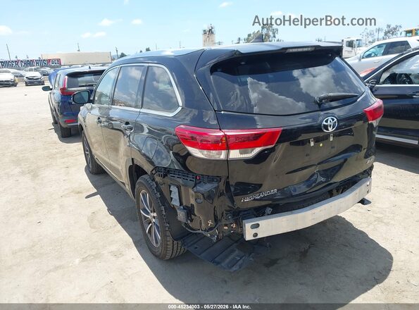 5TDKZRFH8KS565659 2019 TOYOTA HIGHLANDER Black Trasero izquierdo