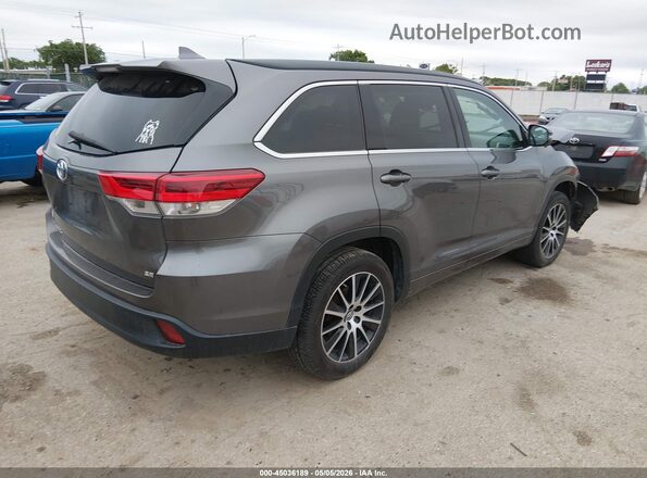 5TDKZRFH9HS514731 2017 TOYOTA HIGHLANDER Gray Задня права чверть