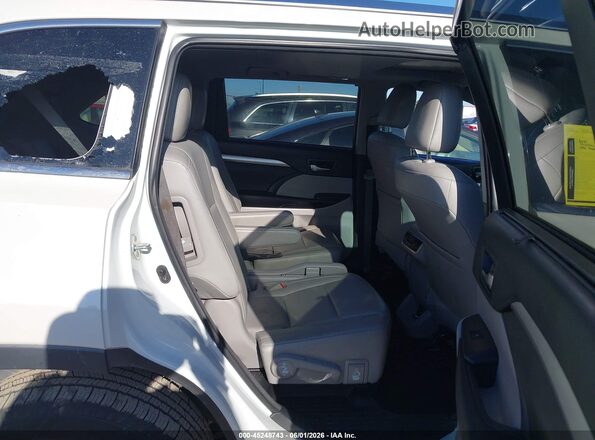 5TDKZRFHXJS545363 2018 TOYOTA HIGHLANDER White VIN კოდის სტიკერის ხედი