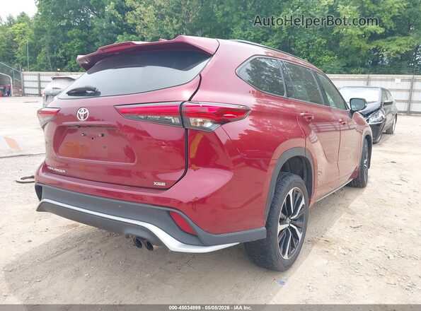 5TDLZRAH9MS038762 2021 TOYOTA HIGHLANDER Red Tył prawy