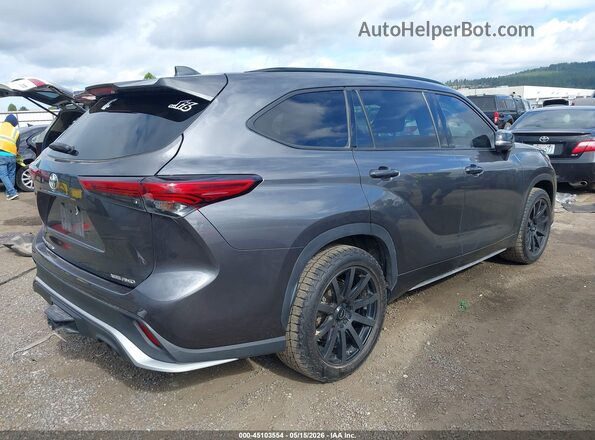 5TDLZRBH1MS128244 2021 TOYOTA HIGHLANDER Gray Rear right