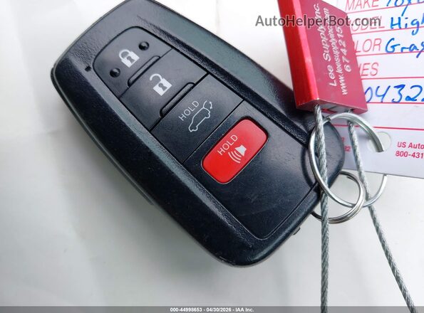 5TDLZRBH7MS104322 2021 TOYOTA HIGHLANDER Серый Вид панели приборов