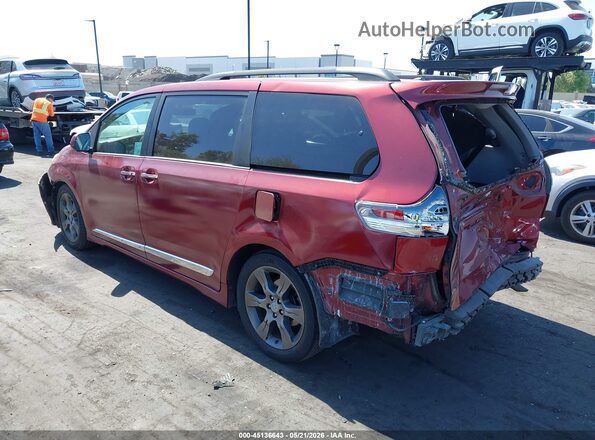 5TDXK3DC0GS729198 2016 TOYOTA SIENNA Red Հետևի ձախ