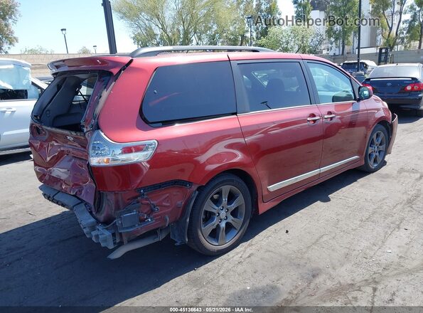 5TDXK3DC0GS729198 2016 TOYOTA SIENNA Red Հետևի աջ