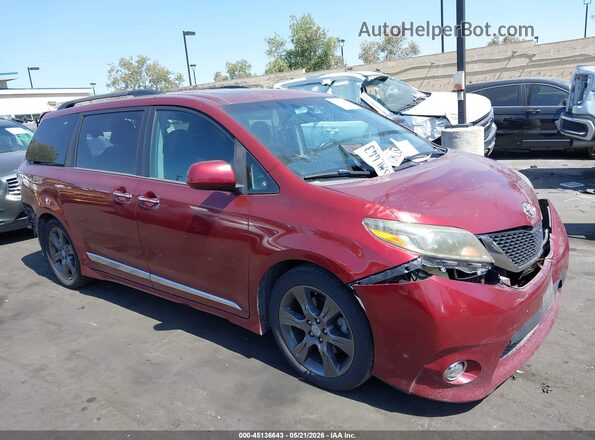 5TDXK3DC0GS729198 2016 TOYOTA SIENNA Red Սալոնի 360 աստիճան տեսք