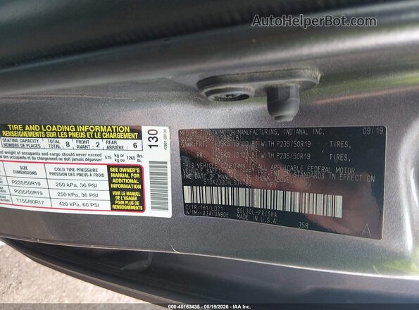 5TDXZ3DC4LS047964 2020 TOYOTA SIENNA Gray 