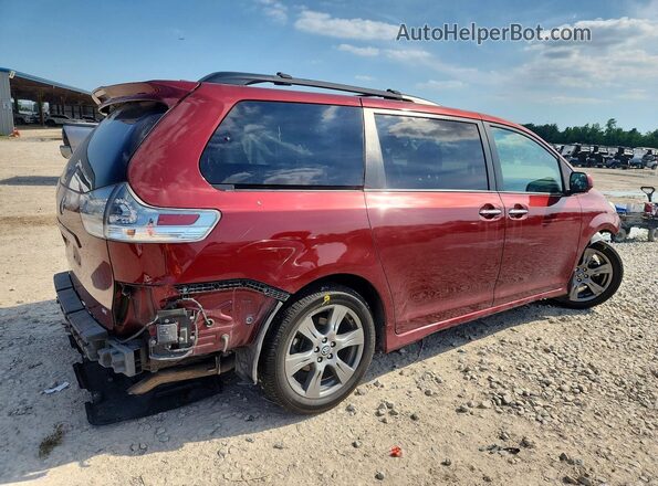 5TDXZ3DC7JS965804 2018 TOYOTA SIENNA Red Trasero derecho