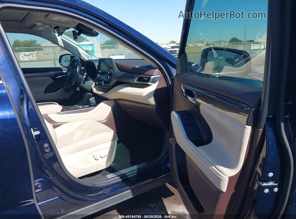 5TDYARAH2MS508529 2021 TOYOTA HIGHLANDER Синий Вид салона спереди