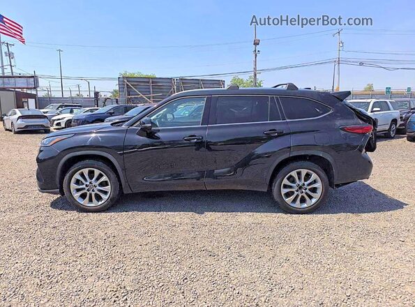 5TDYARAH2PS519034 2023 TOYOTA HIGHLANDER Black Widok naklejki z numerem VIN
