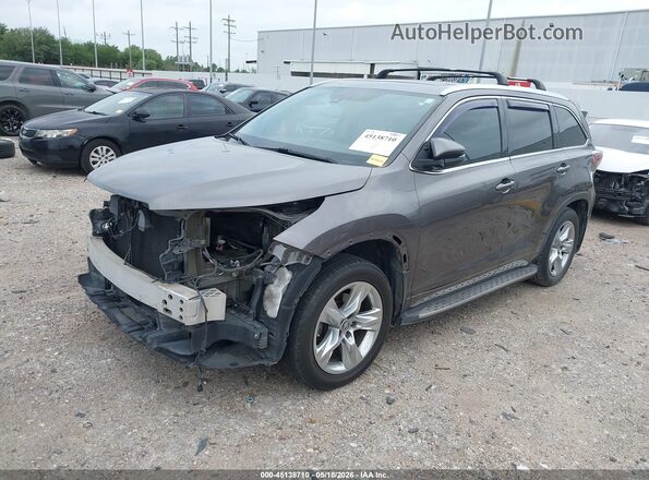 5TDYKRFH2GS140685 2016 TOYOTA HIGHLANDER Gray Передня ліва чверть