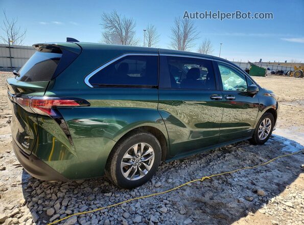 5TDYRKEC5MS016981 2021 TOYOTA SIENNA Зеленый Задняя правая четверть