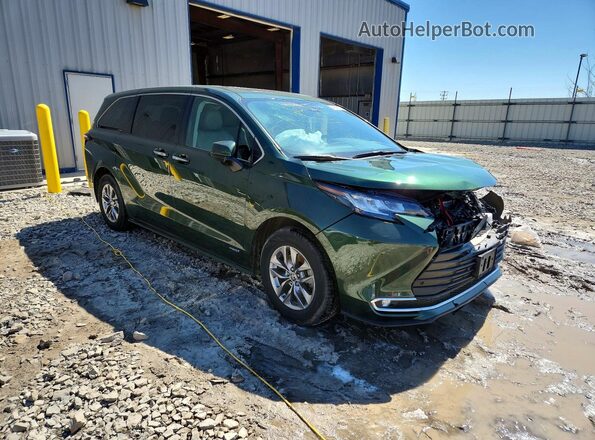 5TDYRKEC5MS016981 2021 TOYOTA SIENNA Зеленый Передняя правая четверть