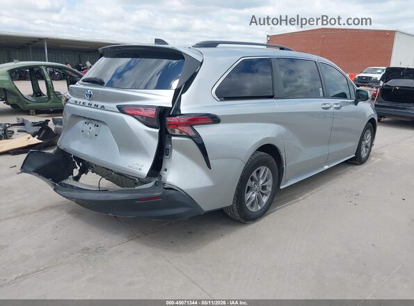 5TDYRKEC5NS085171 2022 TOYOTA LE Серебряный Задняя правая четверть