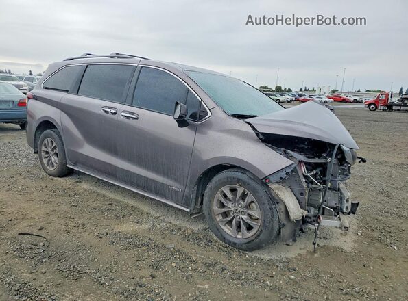 5TDYRKEC9MS036750 2021 TOYOTA SIENNA Gray Передня права чверть