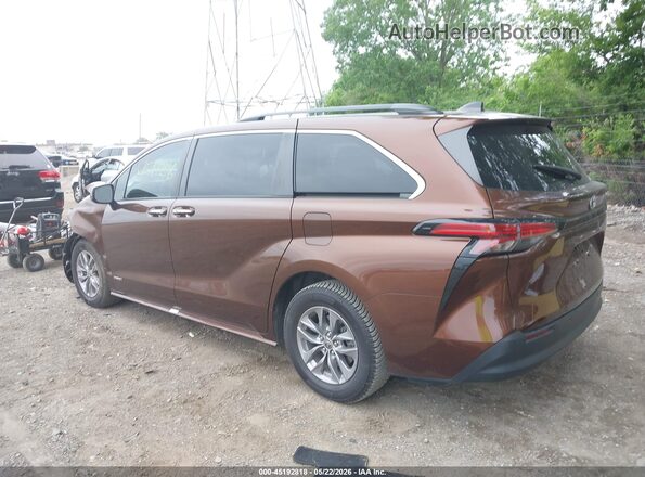 5TDYRKEC9MS062989 2021 TOYOTA SIENNA Brown Rear left