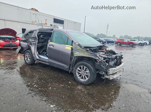 5TDYSKFC7MS005046 2021 TOYOTA SIENNA Серый Передняя правая четверть
