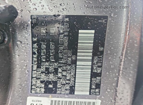 5TDYSKFC7MS005046 2021 TOYOTA SIENNA Серый Вид наклейки с VIN-кодом