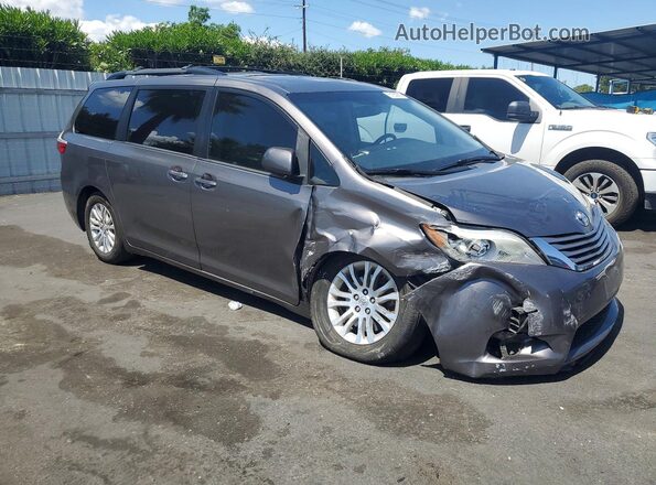 5TDYZ3DC0HS896291 2017 TOYOTA SIENNA Gray Delantero derecho